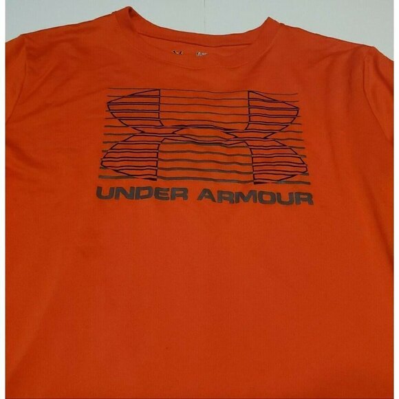 Under Armour YL  Large Orange Shirt Long Sleeve - Picture 3 of 8